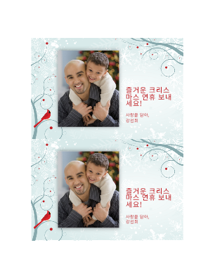 겨울|연휴 사진 카드(눈송이 디자인) 겨울|연휴 사진 카드(눈송이 디자인)